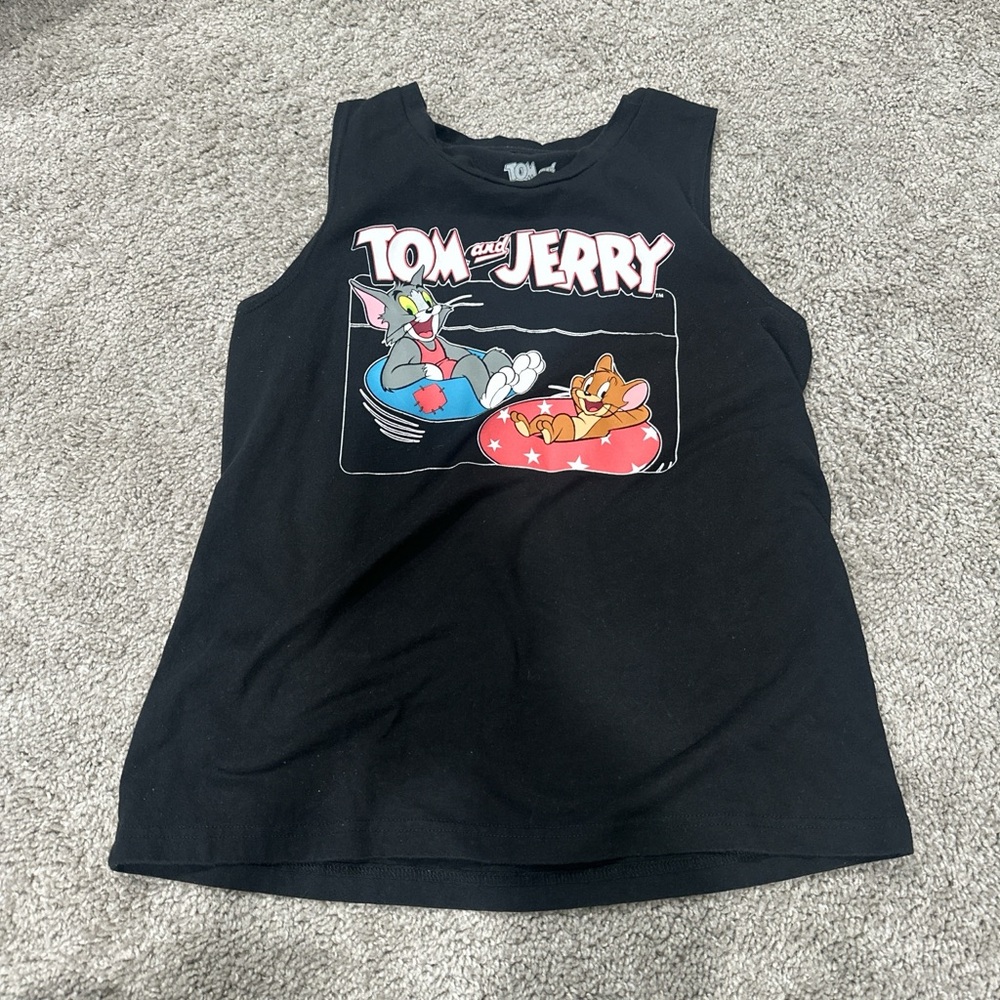 & Other Stories Black Tom and Jerry Tank Top